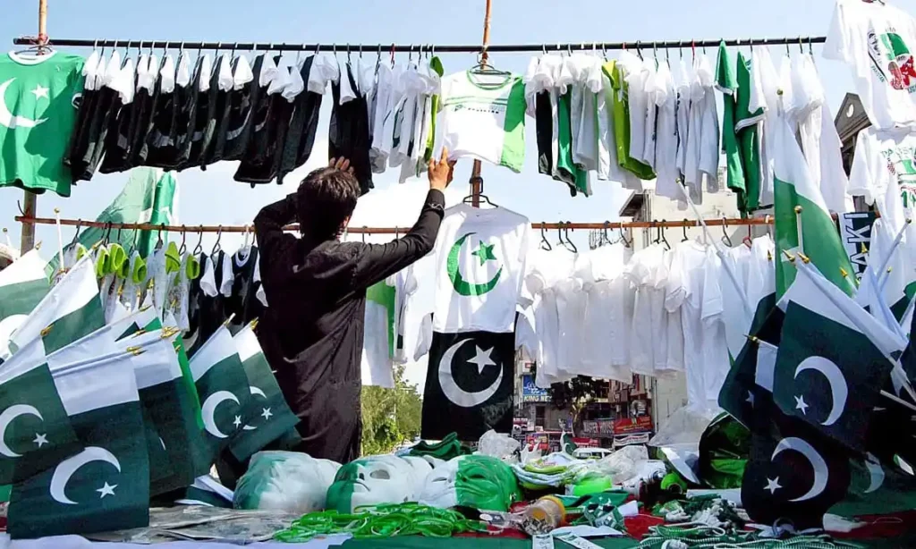 Roadside Vendors Enhance Independence Day Festivities with Colorful Flags and Decorations