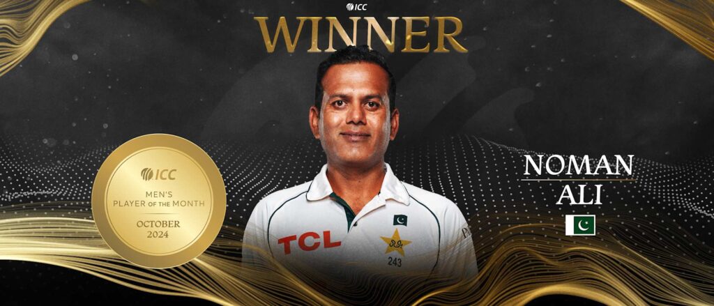 Nauman Ali Shines as ICC October Player of the Month