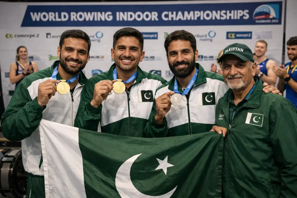 Pakistan Wins Gold and Silver Medals at International Rowing Championship